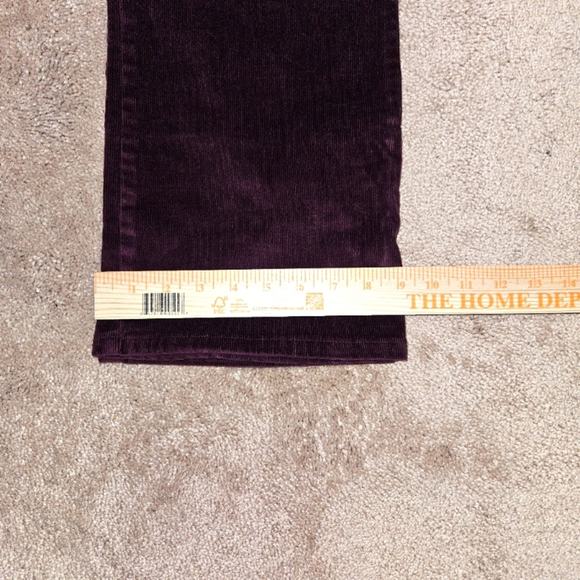 ST JOHNS BAY CORDUROY PANTS MAROON STRAIGHT LEG WOMANS SIZE 10 STRETCH - Picture 6 of 8